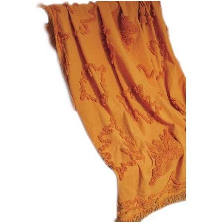 AIBALE 50 x 60 in. Pumpkin Fall Leaf Tufted Cotton Throw Blanket