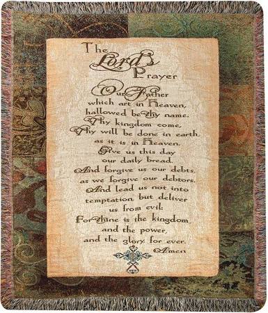 50 x 60 in. The Lords Prayer Tap Throw