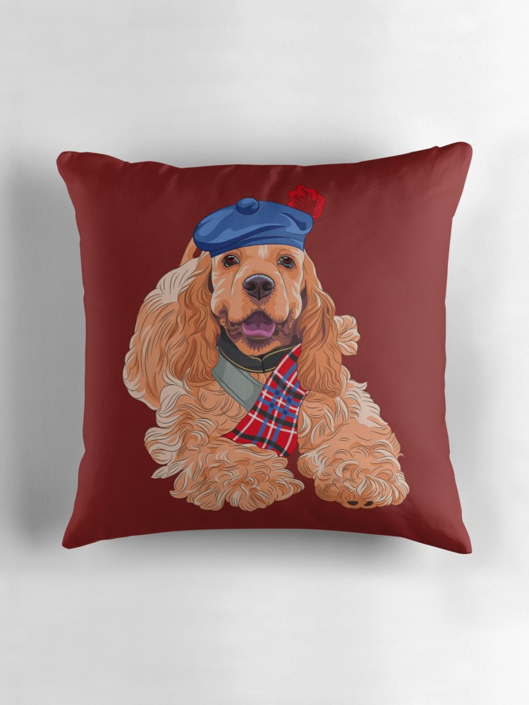 18 in. Cocker Smile 100 Hours Throw Pillow