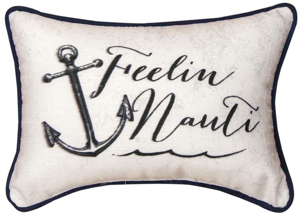 12.5 x 8.5 in. Feeling Nauti Word Pillow