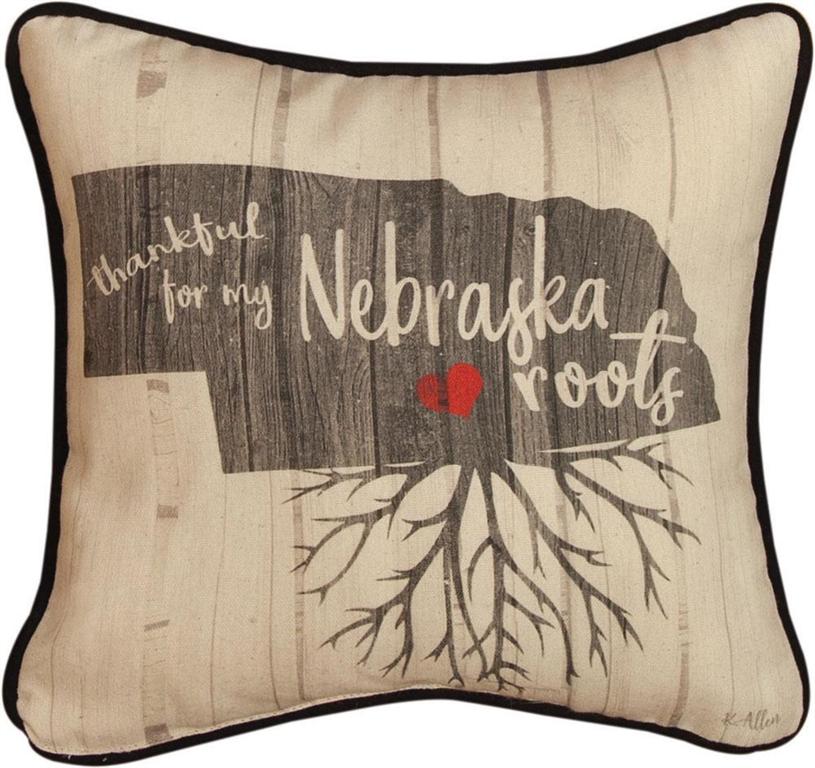 Manual Woodworkers & Weavers SDPTNE 12 x 12 in. Thankful for My Roots Nebraska KAL Pillow