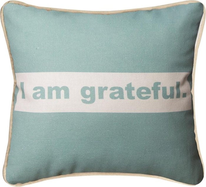12 x 12 in. Affirmations I am Grateful Pillow