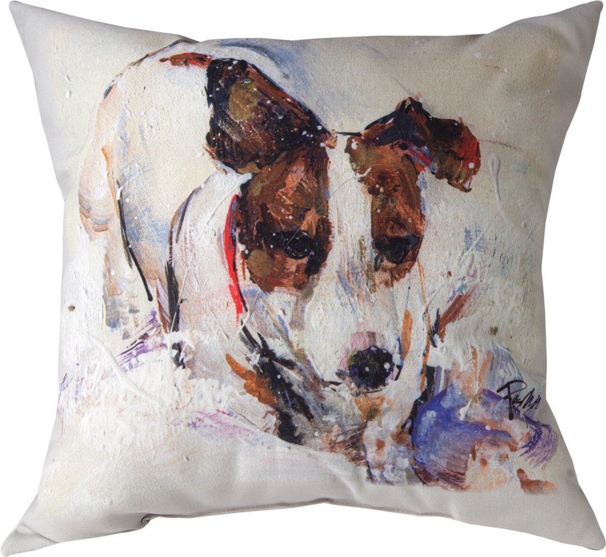18 x 18 in. Pet Love Jack Russel Outdoor Pillow