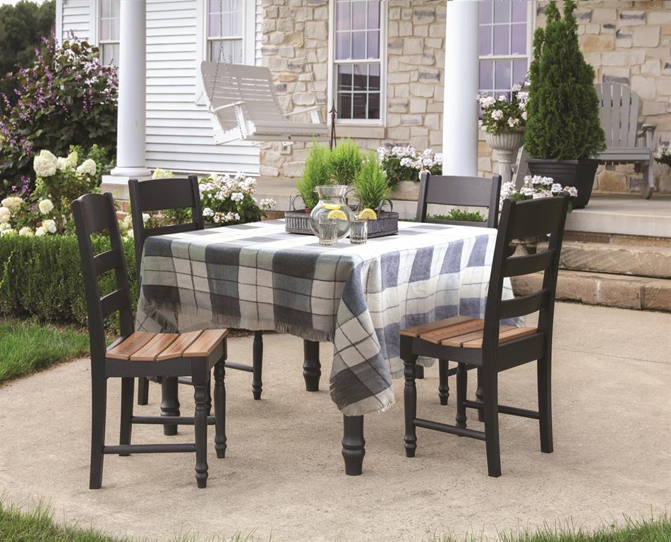 Picture of Manual Woodworkers & Weavers STFLBL 51.5 x 51 in. Farm Life Blue Table Topper