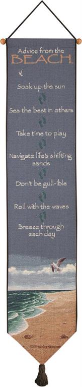 Picture of Manual Woodworkers & Weavers TBPAFTB 9 x 41 in. Advice From the Beach Bell Pull
