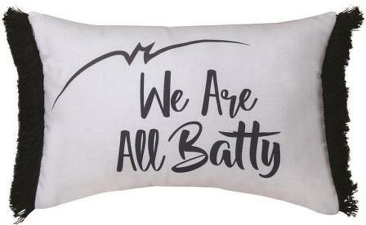12.5 x 8 in. We Are All Batter Word Pillow