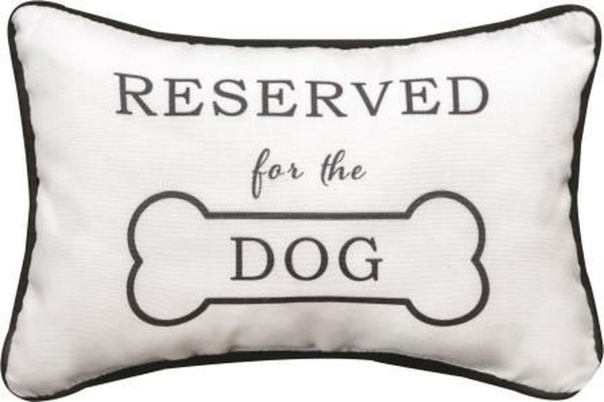 12.5 x 8 in. Reserved for the Dog Word Pillow