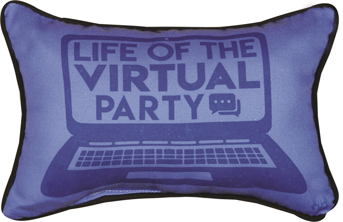 Life of The Virtual Party Word Pillow