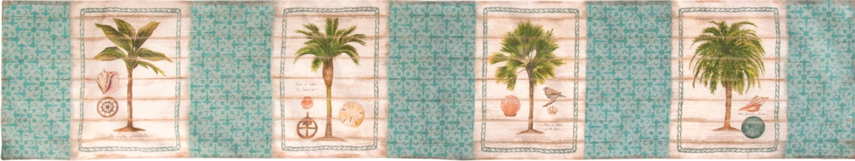 Picture of Manual Woodworkers & Weavers SPTB72 72 in. Palm Trees Blues Table Runner