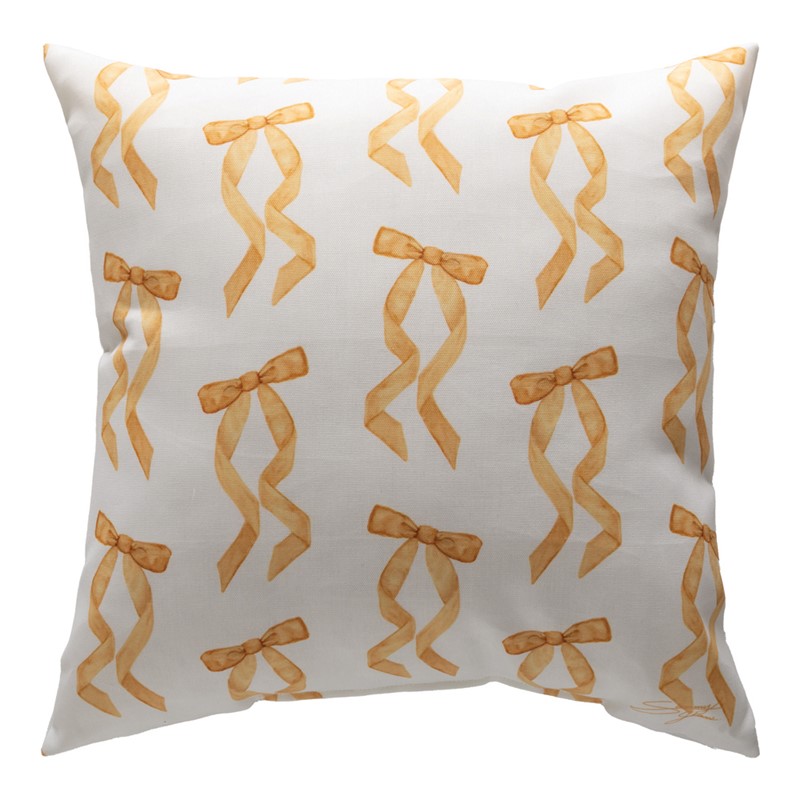SLDOM 18 x 18 in. Dom Perignon Climaweave Pillow - White & Gold