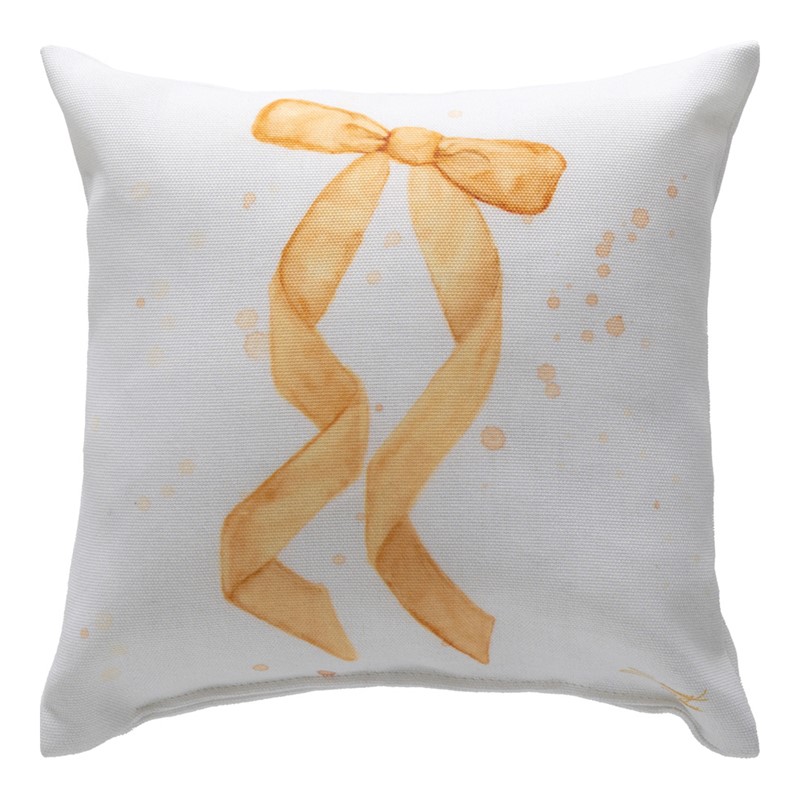 SDDOM 9 x 9 in. Dom Perignon Climaweave Pillow - White & Gold