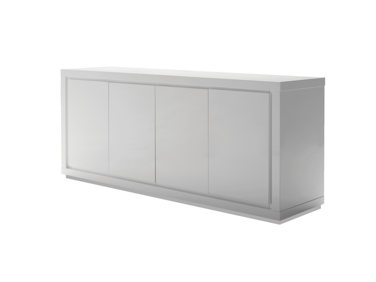 Picture of Mobital BCEMAZECARR68x18 68 x 18 in. Maze Ceramic Top 4 Door Dining Buffet, White Carrera