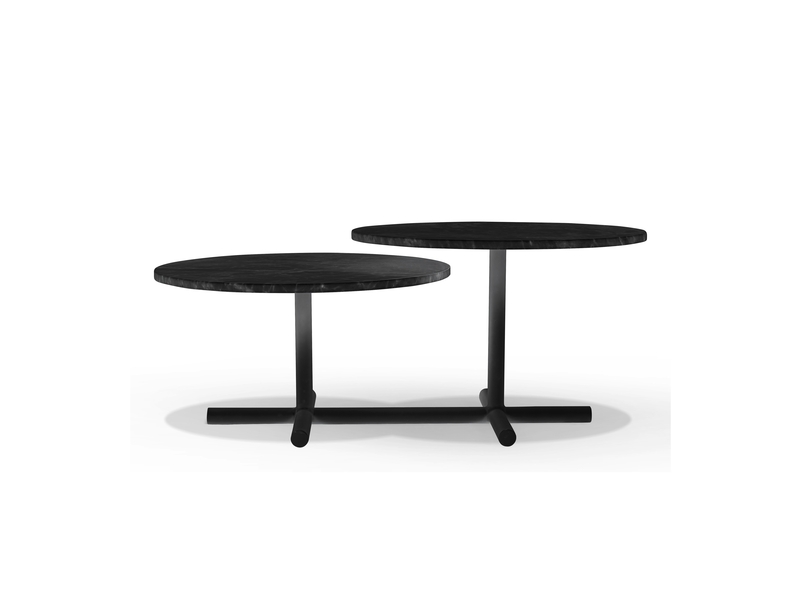Mobital WCOXNO9BLAC Nested X & O Coffee Table, Black