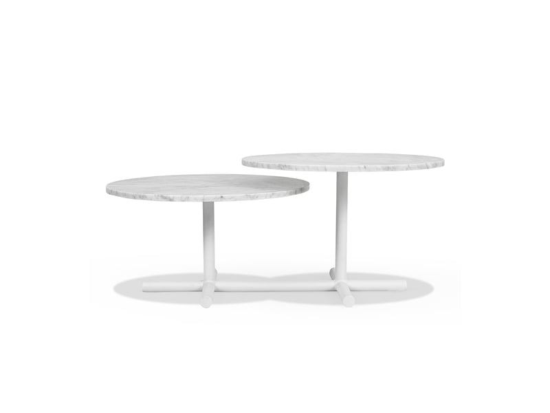 Mobital WCOXNO9WHIT Nested X & O Coffee Table, White