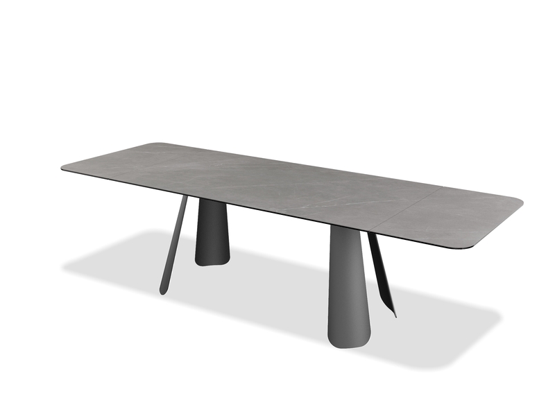 Mobital DTAPALAGREYBLREC 71 x 39 x 30 in. Palazzo Dining Table - Rectangle, Grey