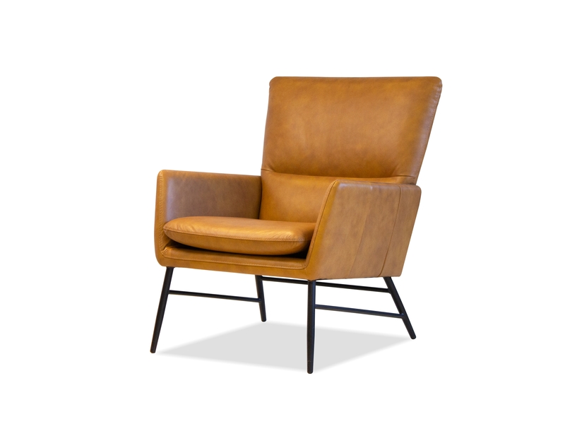 Mobital LCHMORIWHISPCBLA 29 x 33 x 35 in. Morisson Lounge Chair, Whiskey