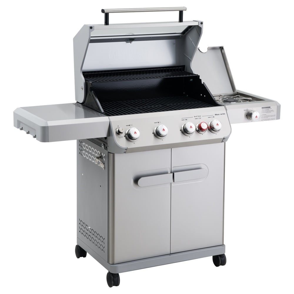 18 x 55 x 45 in. Mesa Series 4 Burner Propane Gas Grill, Stainless Steel -  Monument Grill, MO918181