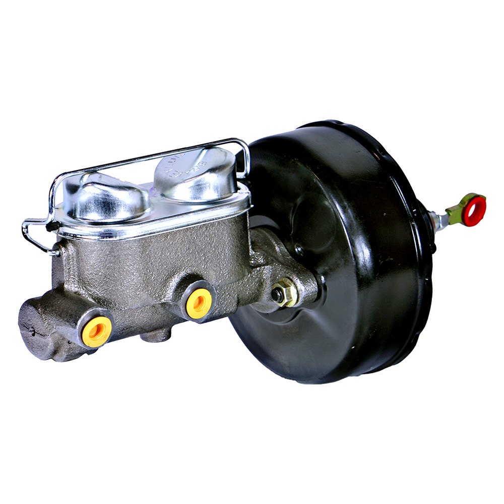 Brake Booster & Master Conversion Kit - Black - 1 in. Bore - Dual Reservoir
