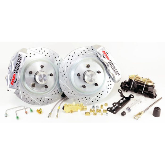 DB47430M Manual Brake Kit with Includes & Assembled On 2 in. Dropped Spindles for 1973-1977 GM A-Body, 1970-1981 GM F-Body