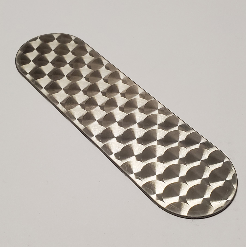 HW9505-2 Billet x Master Cylinder Stepped Lid Insert with Engine Turned Stainless Steel