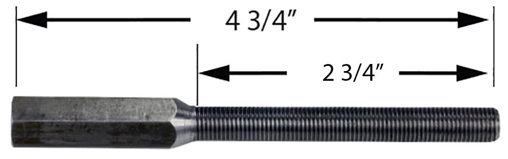 Picture of Master Power Brakes PR1506 16.43 x 0.37 in. -24 Male-Male Push Rod Extension
