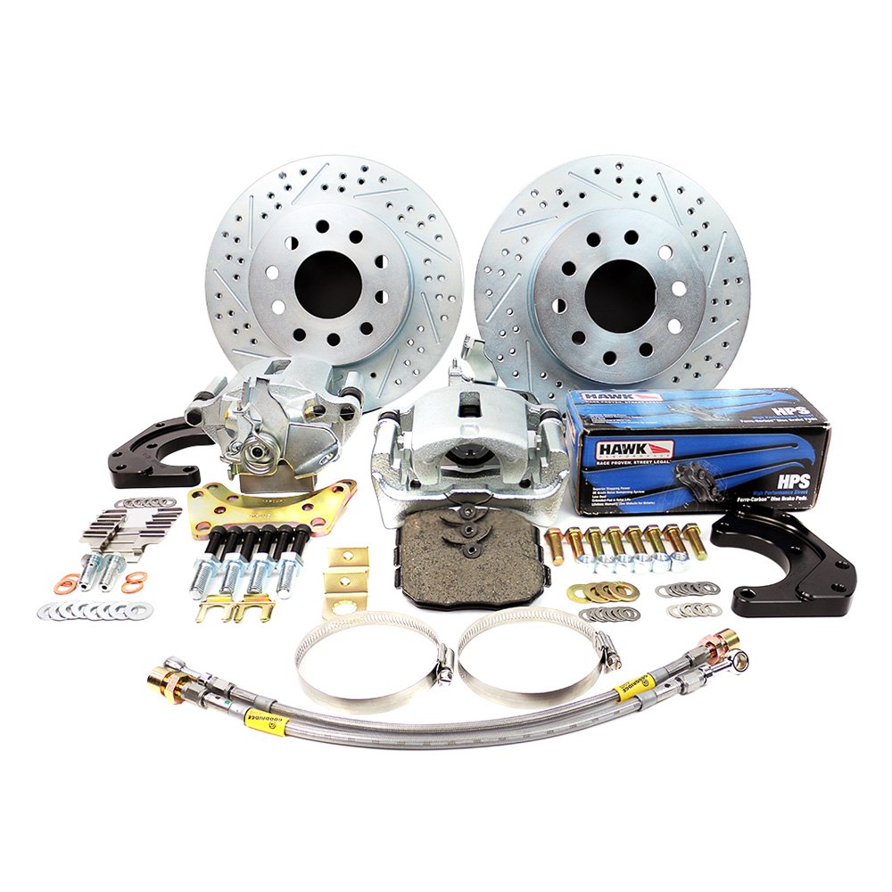 DB1792BRHP 10 & 12 Bolt Legend Series Rear Disc Brake Kit with C-Clip & Staggered Shocks for 1968-1974 GM F & X-Body