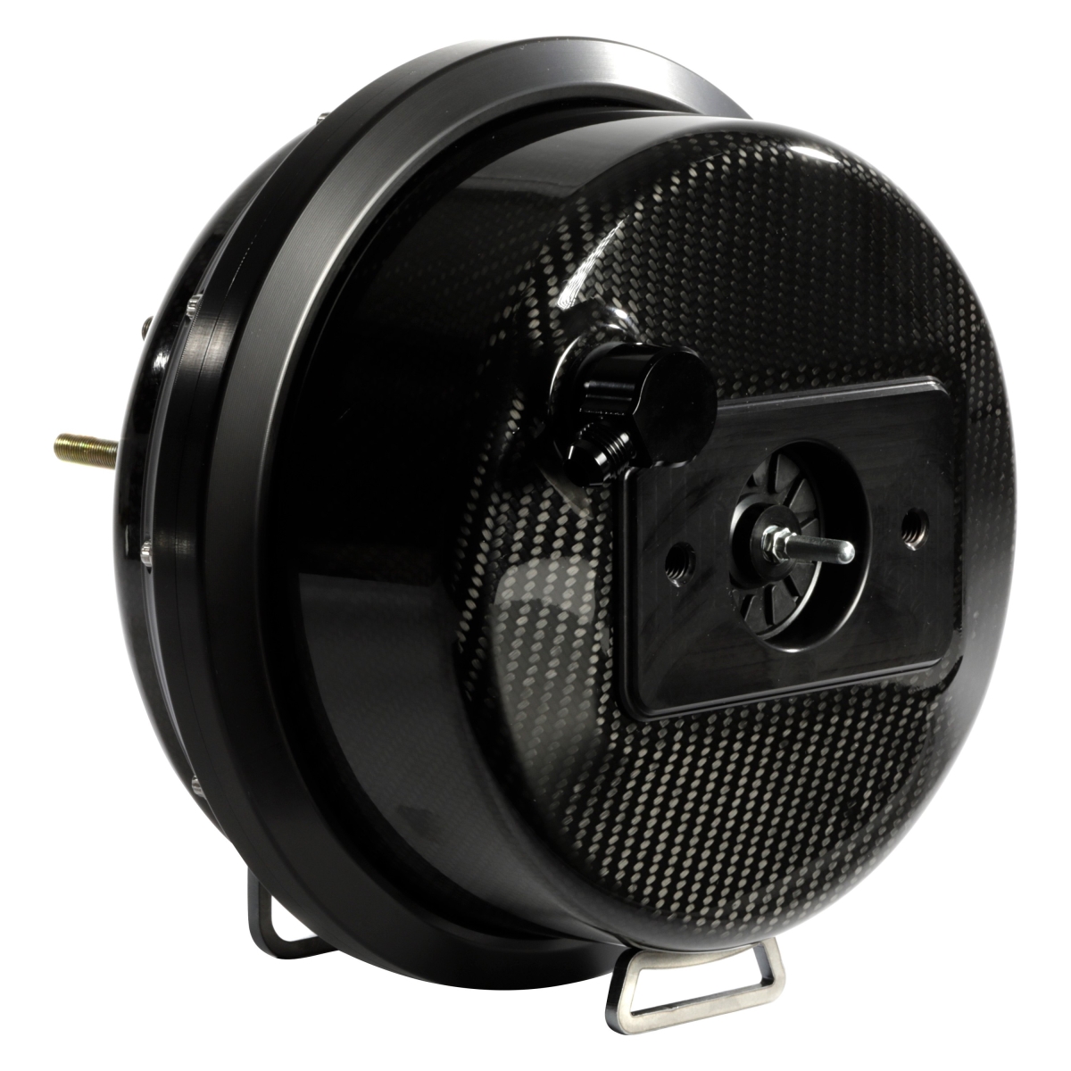 Carbon Fiber Brake Booster with Black Anodized Outer Rings & Hidden Hardware