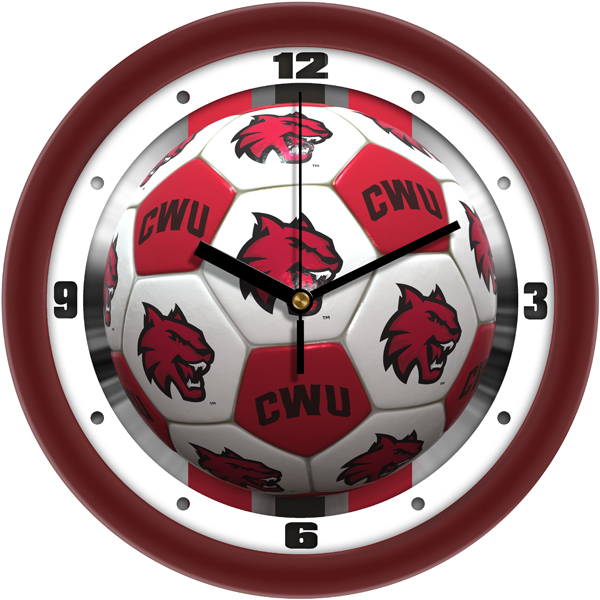 Picture of Suntime ST-CO3-CWW-SCWCLOCK Central Washington Wildcats Soccer Wall Clock