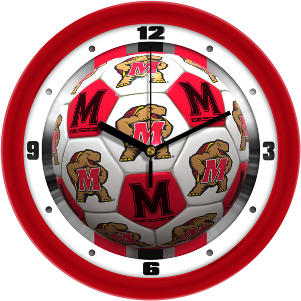 Picture of Suntime ST-CO3-MDT-SCWCLOCK Maryland Terrapins Soccer Wall Clock