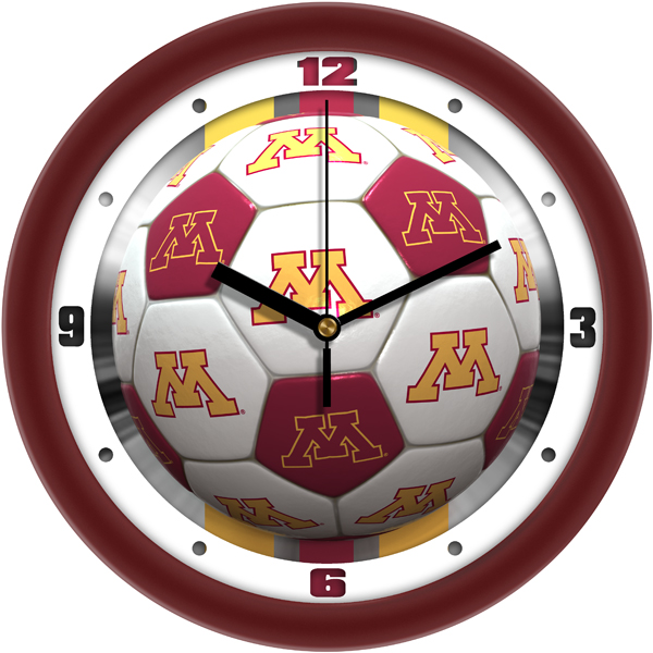 Picture of Suntime ST-CO3-MNG-SCWCLOCK Minnesota Gophers Soccer Wall Clock