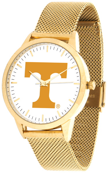 Picture of Suntime ST-CO3-TNV-STATEM-G Tennessee Volunteers Mesh Statement Watch - Gold Band