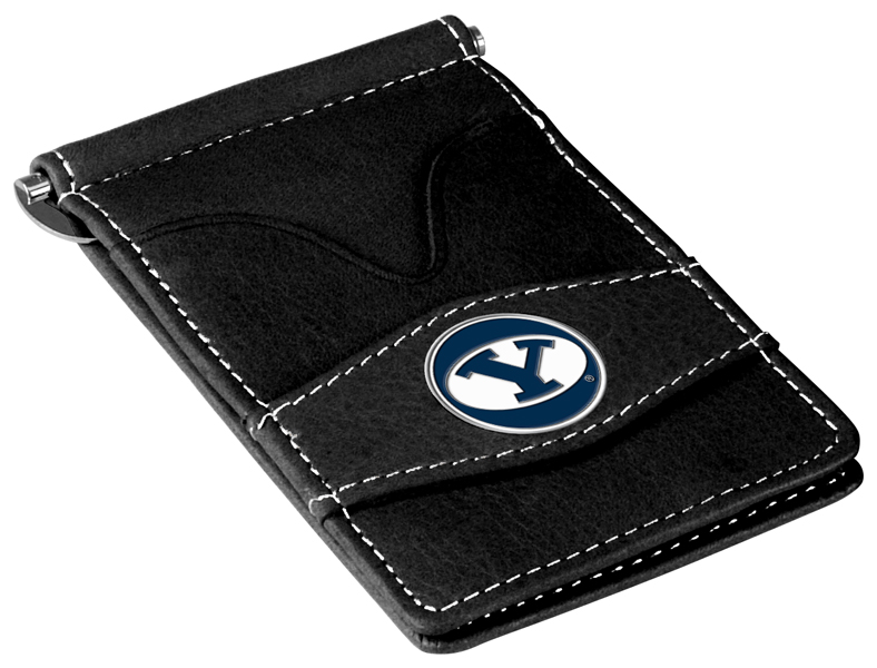 Picture of LinksWalker LW-CO3-BYC-PWALLET-BLK Brigham Young University Cougars-Players Wallet&#44; Black