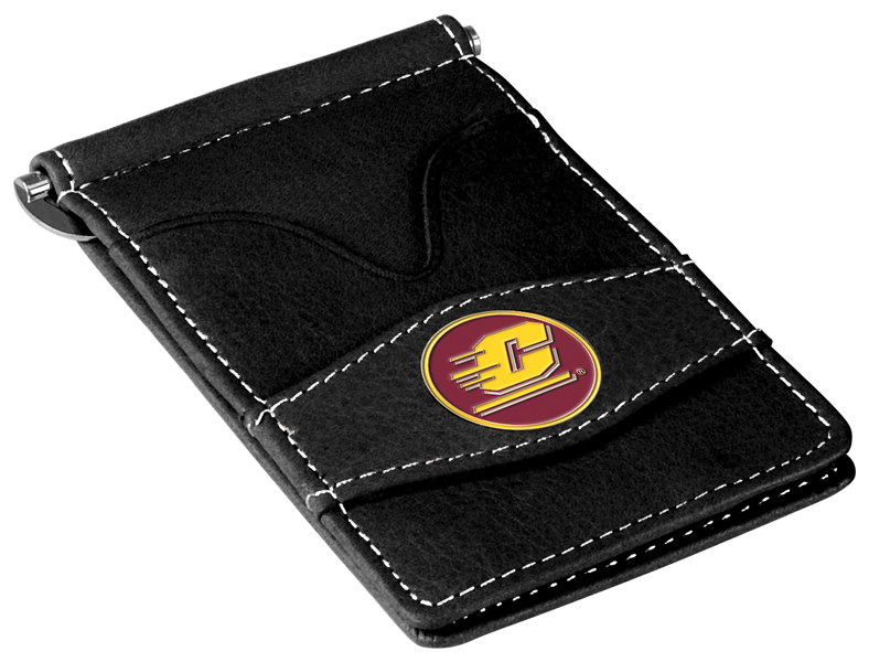 Picture of LinksWalker LW-CO3-CMU-PWALLET-BLK Central Michigan Chippewas-Players Wallet&#44; Black