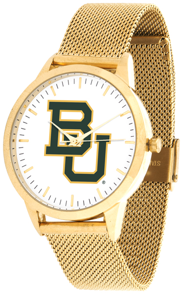 Picture of Suntime ST-CO3-BAB-STATEM-G Baylor Bears Mesh Statement Watch - Gold Band