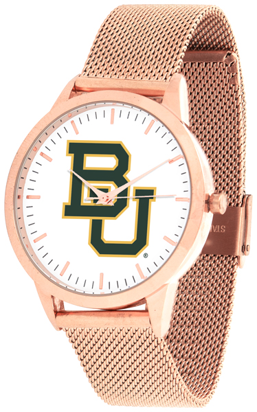 Picture of Suntime ST-CO3-BAB-STATEM-R Baylor Bears Mesh Statement Watch - Rose Band
