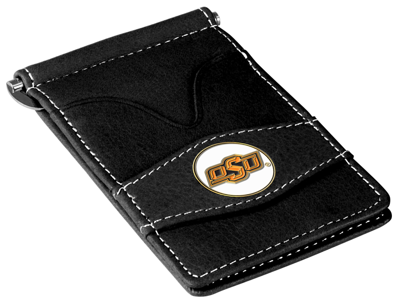 Picture of LinksWalker LW-CO3-OSC-PWALLET-BLK Oklahoma State Cowboys-Players Wallet&#44; Black