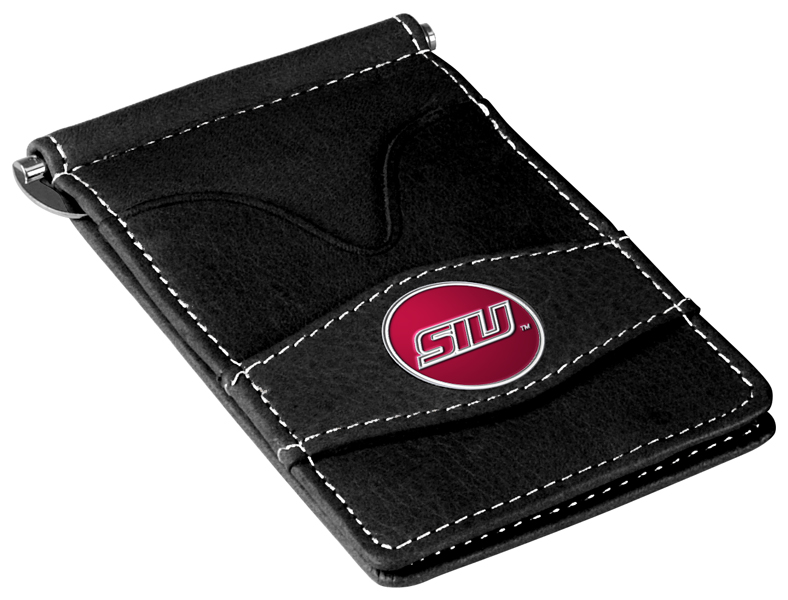 Picture of LinksWalker LW-CO3-SIS-PWALLET-BLK Southern Illinois Salukis-Players Wallet&#44; Black