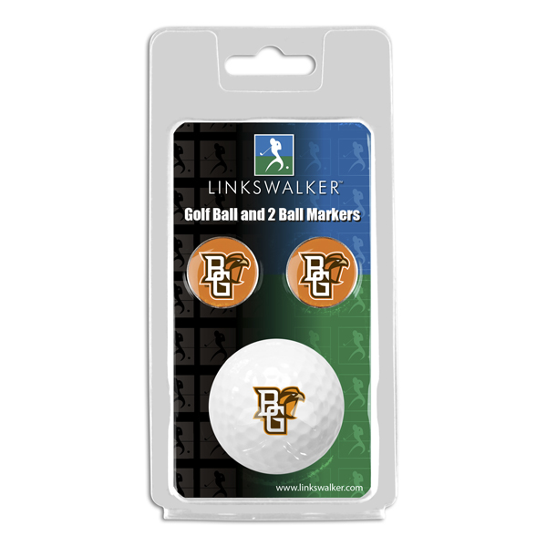 Picture of Links Walker LW-CO3-BGS-GB2BM NCAA Bowling Green Falcons - ProVictory Golf Ball & 2 Ball Marker Gift Pack&#44; White