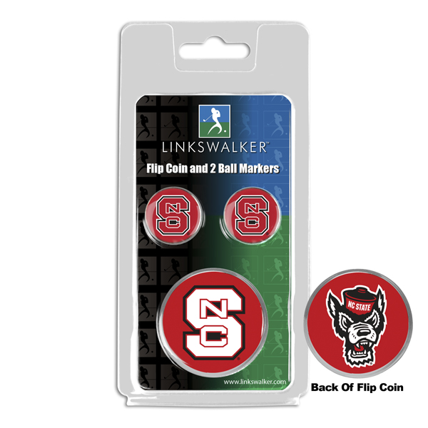 Links Walker LW-CO3-NCS-FLIP2BM NCAA NC State Wolfpack - Flip Decision Heads & Tails Coin & 2 Golf Ball Marker Pack, Silver -  HOLISTA FOODS INC