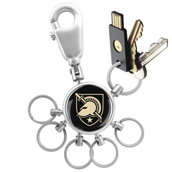 Picture of Links Walker LW-CO3-ABK-VALET NCAA LinksWalker Army Black Knights Valet Keychain with 6 Keyrings&#44; Silver