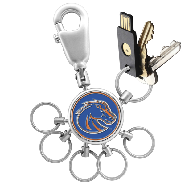 Picture of Links Walker LW-CO3-BSB-VALET NCAA LinksWalker Boise State Broncos Valet Keychain with 6 Keyrings&#44; Silver