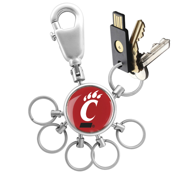 Picture of Links Walker LW-CO3-CIB-VALET NCAA LinksWalker Cincinnati Bearcats Valet Keychain with 6 Keyrings&#44; Silver