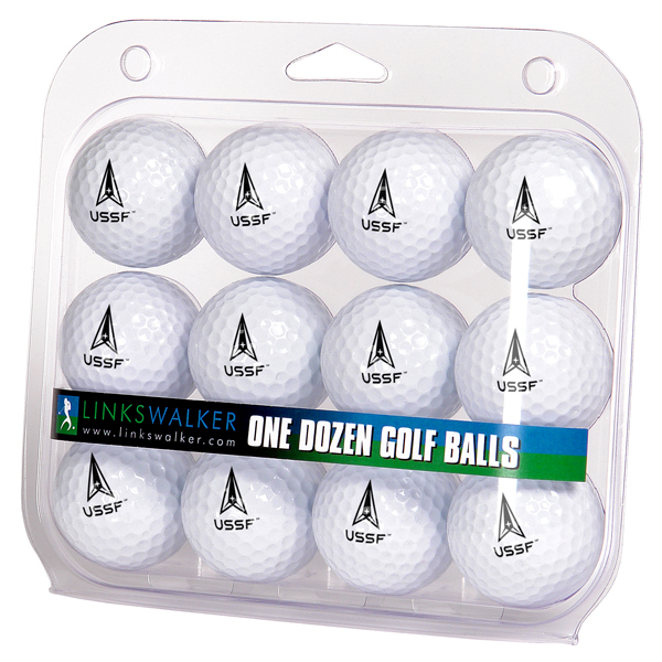 Picture of Links Walker LW-MIL-USSF-DZGB NCAA United States Space Force - 1 Dozen PorVictory OPT Golf Ball Pack&#44; White