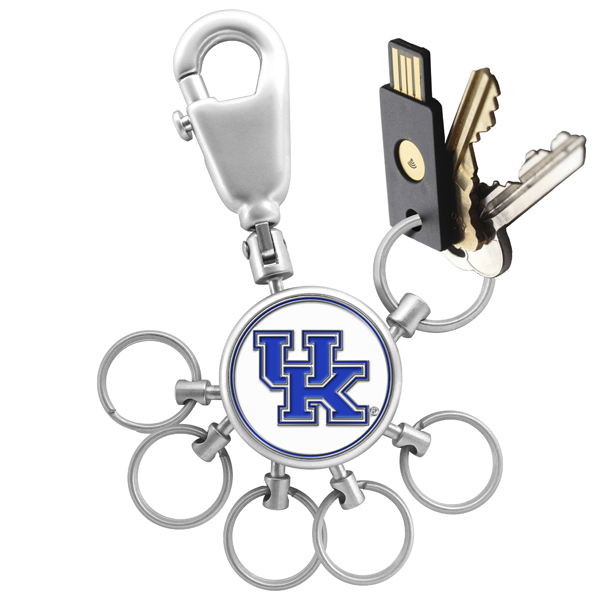 Picture of Links Walker LW-CO3-KYW-VALET NCAA LinksWalker Kentucky Wildcats Valet Keychain with 6 Keyrings&#44; Silver