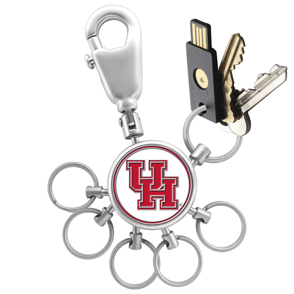 Picture of Links Walker LW-CO3-HOC-VALET NCAA LinksWalker Houston Cougars Valet Keychain with 6 Keyrings&#44; Silver