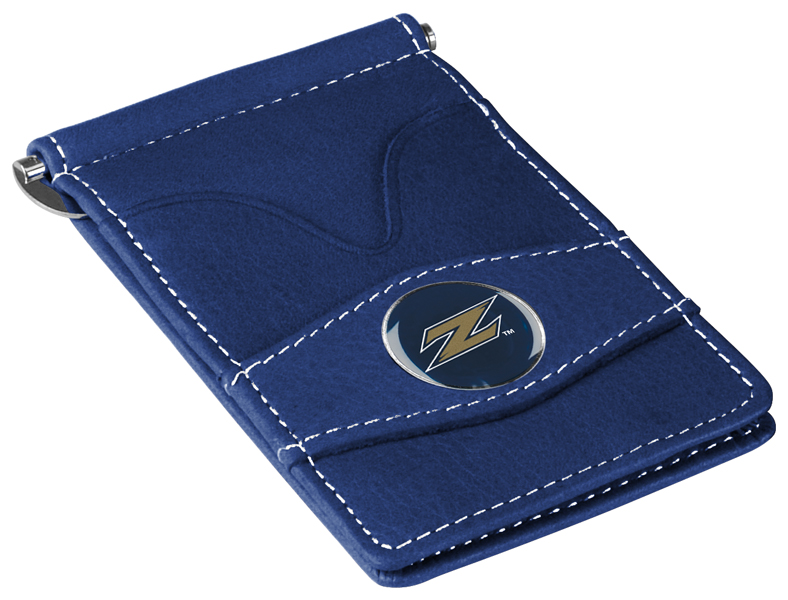 Picture of LinksWalker LW-CO3-AKR-PWALLET-NAV Akron Zips-Players Wallet&#44; Navy