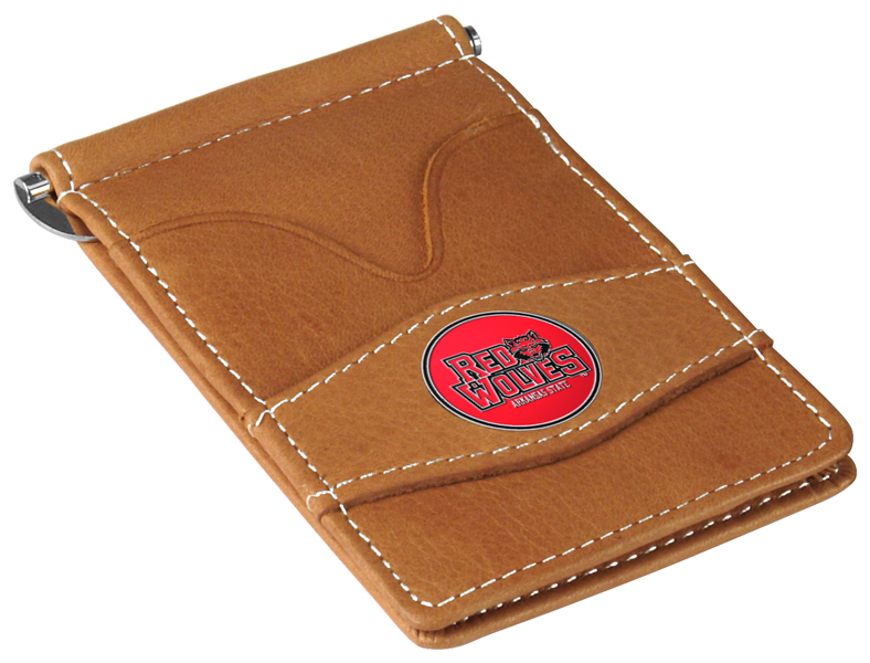 Picture of LinksWalker LW-CO3-ASI-PWALLET-TAN Arkansas State Red Wolves-Players Wallet&#44; Tan