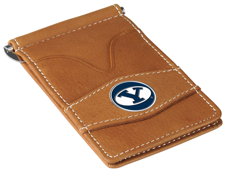 Picture of LinksWalker LW-CO3-BYC-PWALLET-TAN Brigham Young University Cougars-Players Wallet&#44; Tan