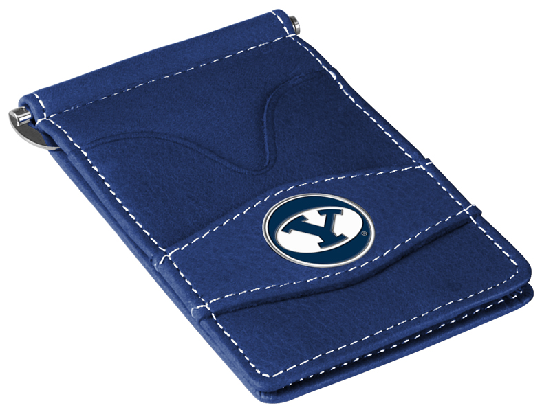 Picture of LinksWalker LW-CO3-BYC-PWALLET-NAV Brigham Young University Cougars-Players Wallet&#44; Navy