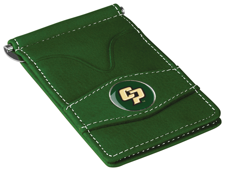 Picture of LinksWalker LW-CO3-CAP-PWALLET-GRN California Polytechnic State University-Players Wallet&#44; Green